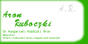 aron ruboczki business card